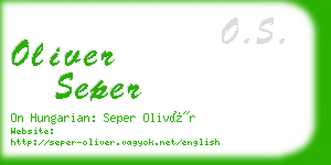 oliver seper business card